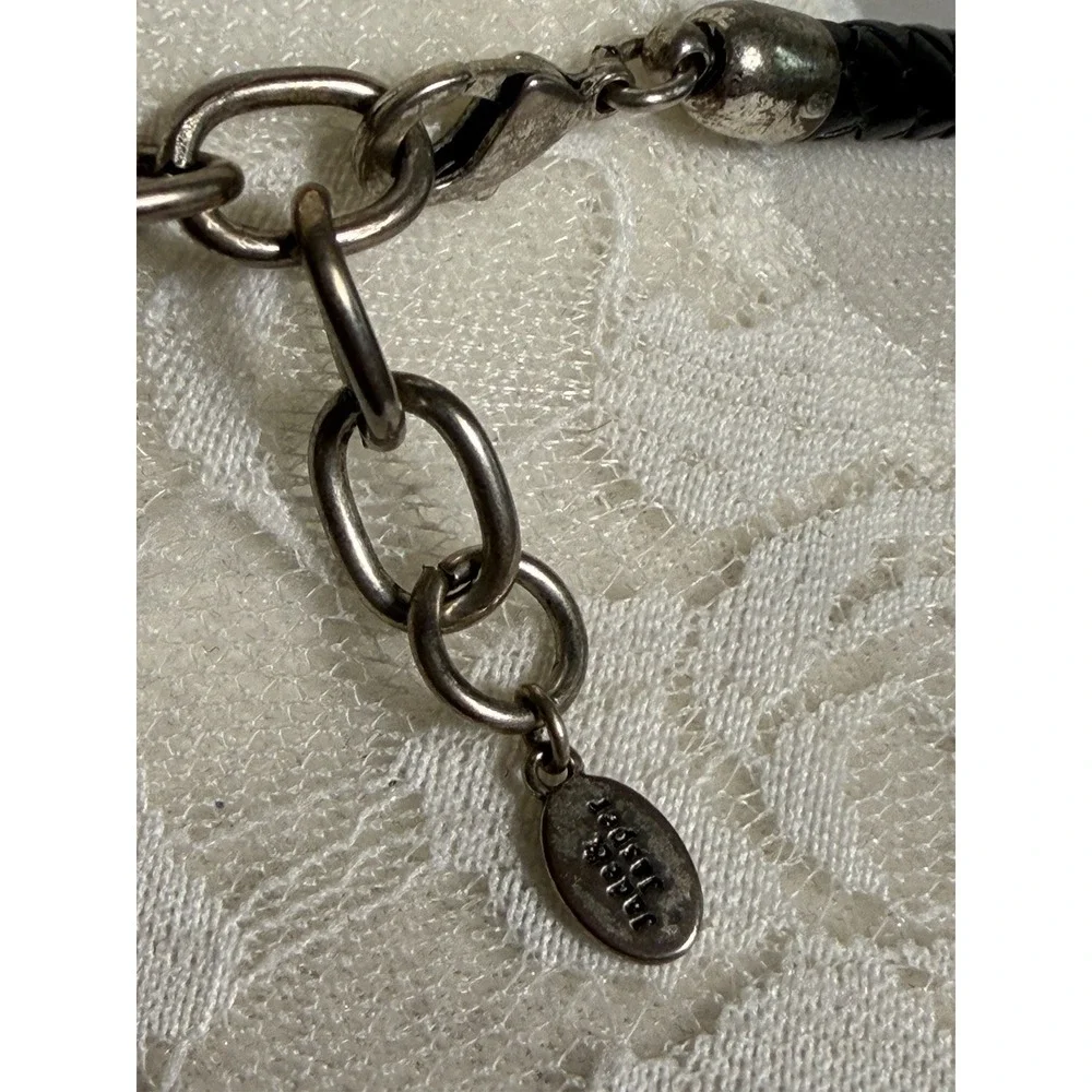 Jade & Jasper‎ Black Leather Cord Star Pendant Necklace~Choker Edgy Rocker Chic